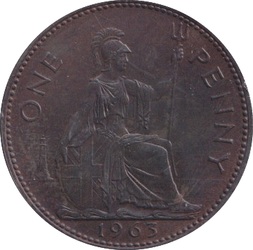 1963 PENNY ( UNC ) - PENNY - Cambridgeshire Coins