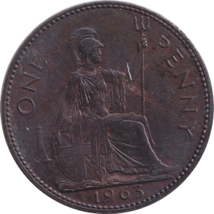 1963 PENNY ( VF ) - PENNY - Cambridgeshire Coins