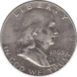 1963 SILVER HALF DOLLAR USA - SILVER WORLD COINS - Cambridgeshire Coins