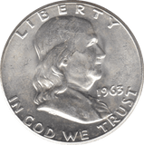 1963 SILVER HALF DOLLAR USA - SILVER WORLD COINS - Cambridgeshire Coins