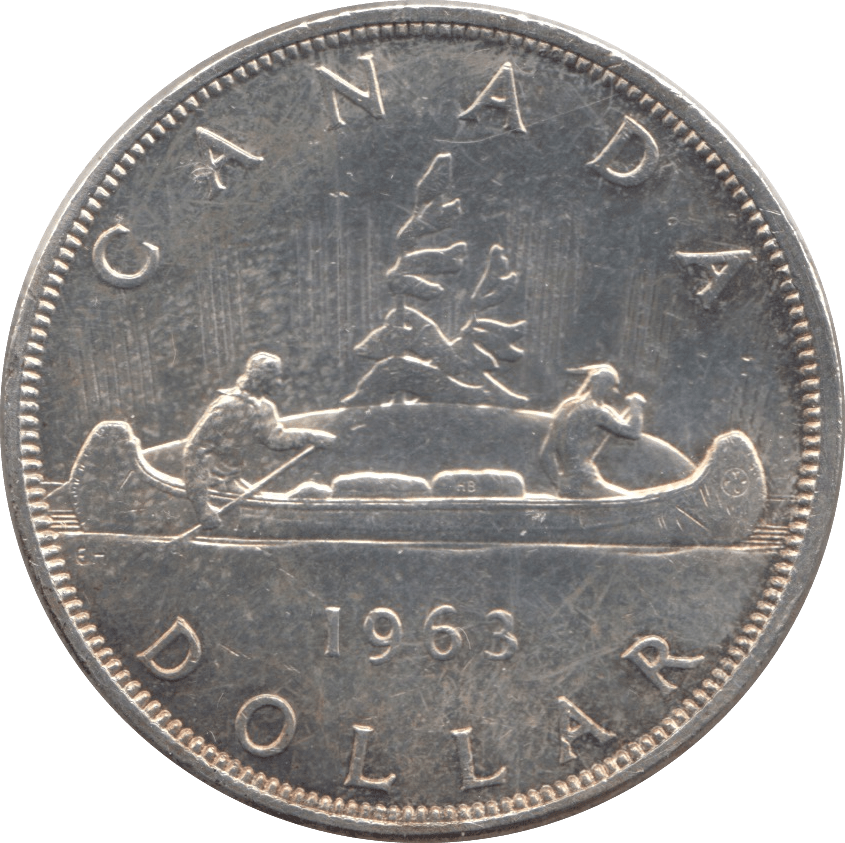 1963 SILVER ONE DOLLAR CANADA - SILVER WORLD COINS - Cambridgeshire Coins