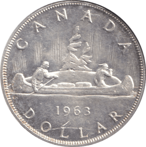 1963 SILVER ONE DOLLAR CANADA - SILVER WORLD COINS - Cambridgeshire Coins