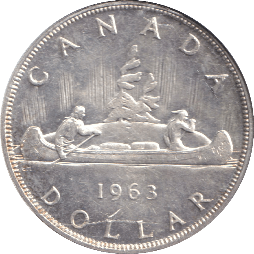 1963 SILVER ONE DOLLAR CANADA - SILVER WORLD COINS - Cambridgeshire Coins