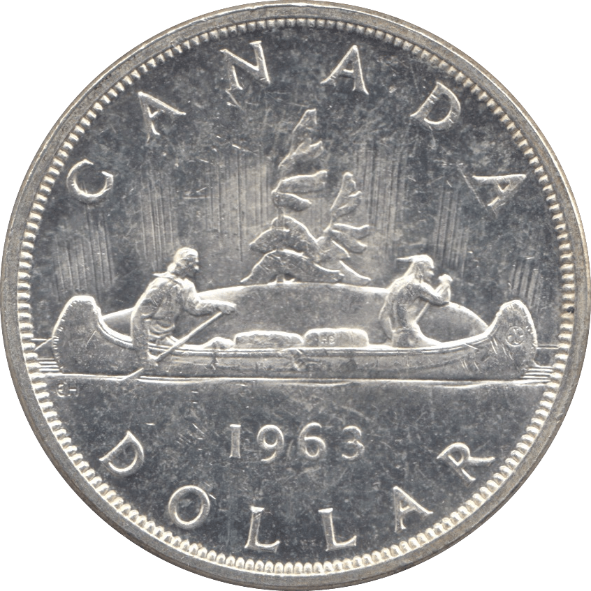 1963 SILVER ONE DOLLAR CANADA - SILVER WORLD COINS - Cambridgeshire Coins