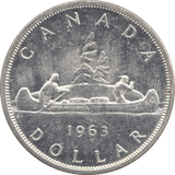 1963 SILVER ONE DOLLAR CANADA - SILVER WORLD COINS - Cambridgeshire Coins