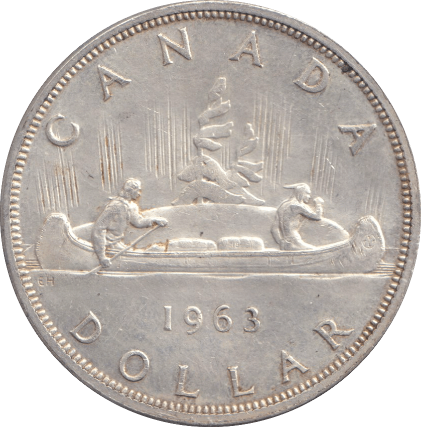 1963 SILVER ONE DOLLAR CANADA - SILVER WORLD COINS - Cambridgeshire Coins