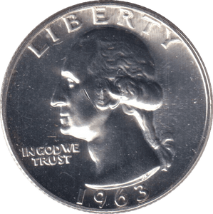 1963 SILVER QUARTER DOLLAR USA - SILVER WORLD COINS - Cambridgeshire Coins