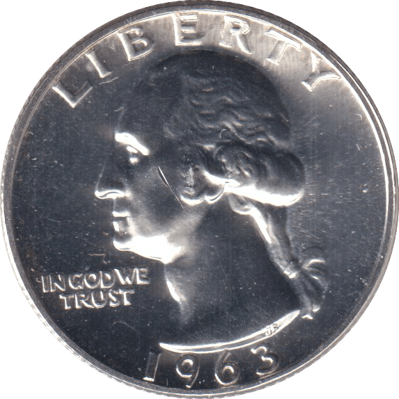 1963 SILVER QUARTER DOLLAR USA - SILVER WORLD COINS - Cambridgeshire Coins