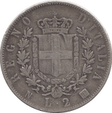 1963 SILVER TWO LIRA ITALY - SILVER WORLD COINS - Cambridgeshire Coins