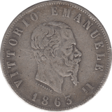 1963 SILVER TWO LIRA ITALY - SILVER WORLD COINS - Cambridgeshire Coins