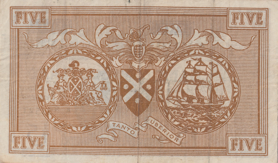 1963 THE ROYAL BANK OF SCOTLAND £5 BANKNOTE REF SCOT - 1 - WORLD BANKNOTES - Cambridgeshire Coins