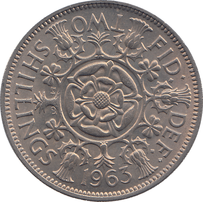 1963 TWO SHILLINGS ( UNC ) - TWO SHILLINGS - Cambridgeshire Coins