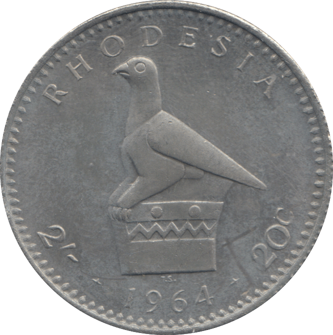 1964 20 CENTS RHODESIA - WORLD COINS - Cambridgeshire Coins