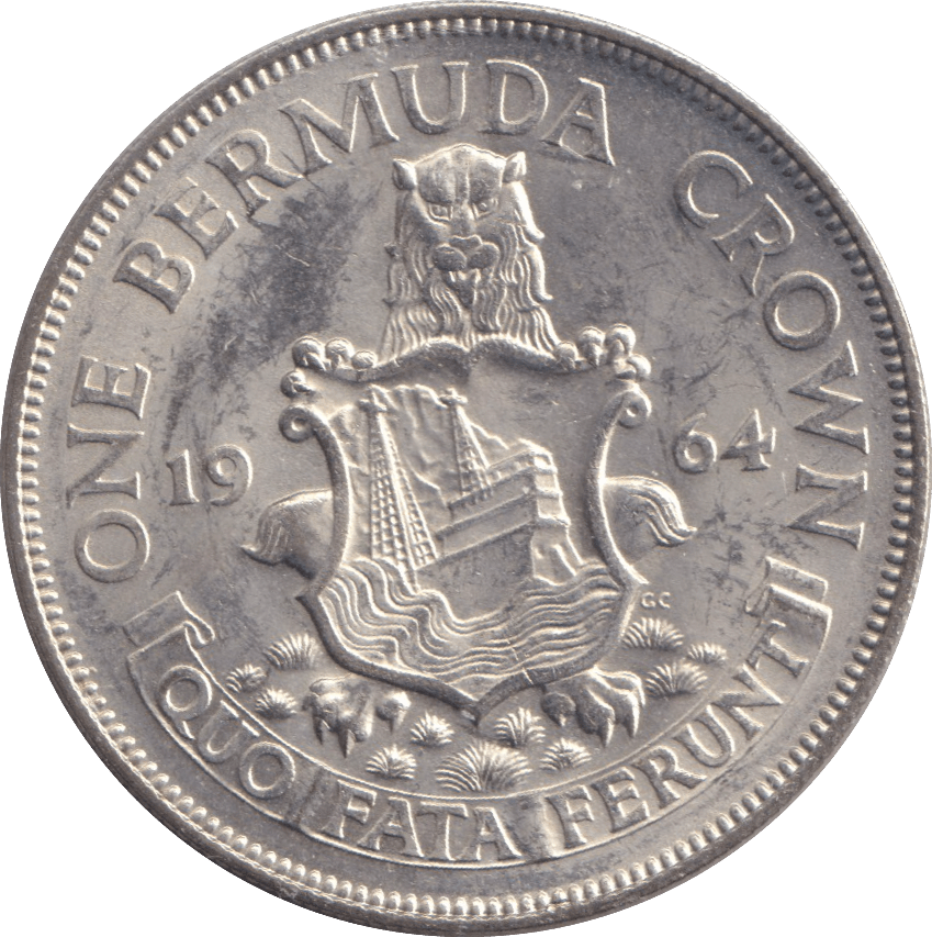 1964 BERMUDA SILVER CROWN - CROWN - Cambridgeshire Coins