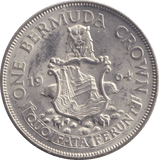 1964 BERMUDA SILVER CROWN - CROWN - Cambridgeshire Coins