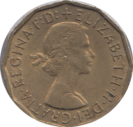 1964 BRASS THREEPENCE ( AUNC ) - THREEPENCE - Cambridgeshire Coins
