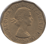 1964 BRASS THREEPENCE ( AUNC ) - THREEPENCE - Cambridgeshire Coins