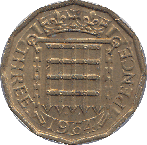 1964 BRASS THREEPENCE ( AUNC ) - THREEPENCE - Cambridgeshire Coins