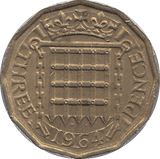 1964 BRASS THREEPENCE ( AUNC ) - THREEPENCE - Cambridgeshire Coins