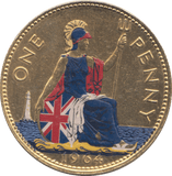 1964 COLOURED PENNY ( AUNC ) - PENNY - Cambridgeshire Coins