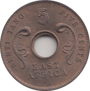 1964 FIVE CENTS EAST AFRICA - WORLD COINS - Cambridgeshire Coins