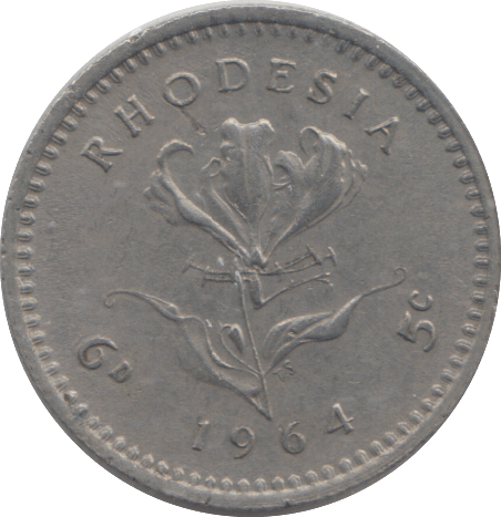 1964 FIVE CENTS RHODESIA - WORLD COINS - Cambridgeshire Coins