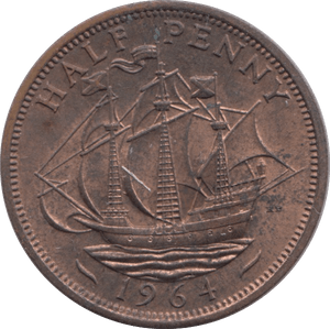 1964 HALFPENNY ( UNC ) - Halfpenny - Cambridgeshire Coins