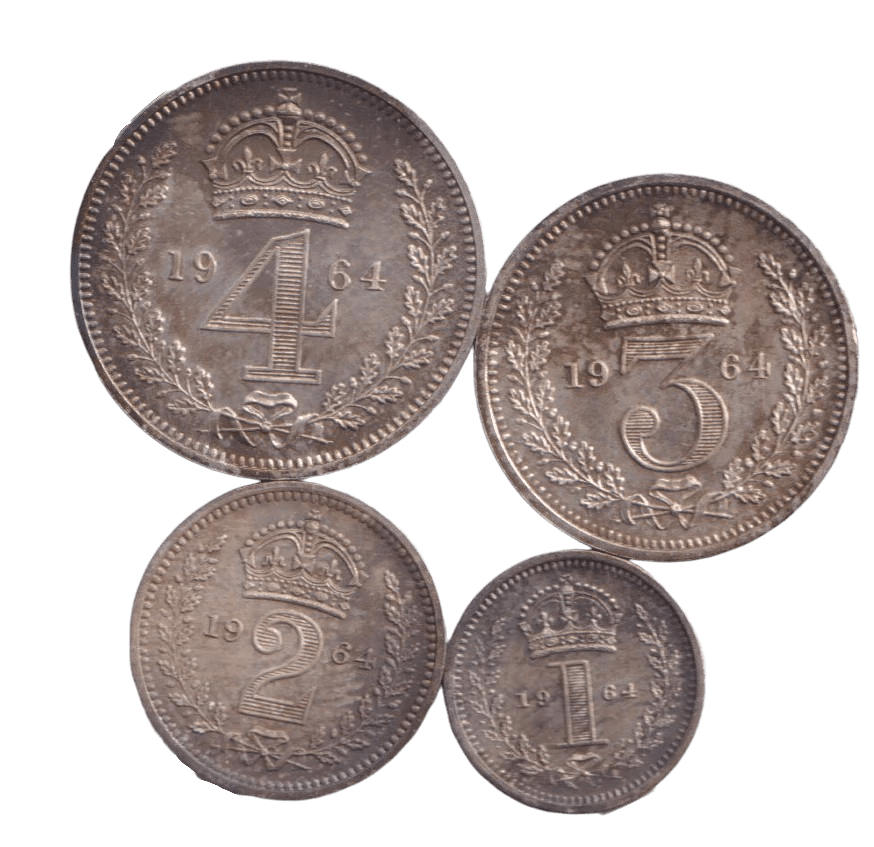 1964 MAUNDY SET WESTMINSTER ABBEY ELIZABETH II - Maundy Set - Cambridgeshire Coins