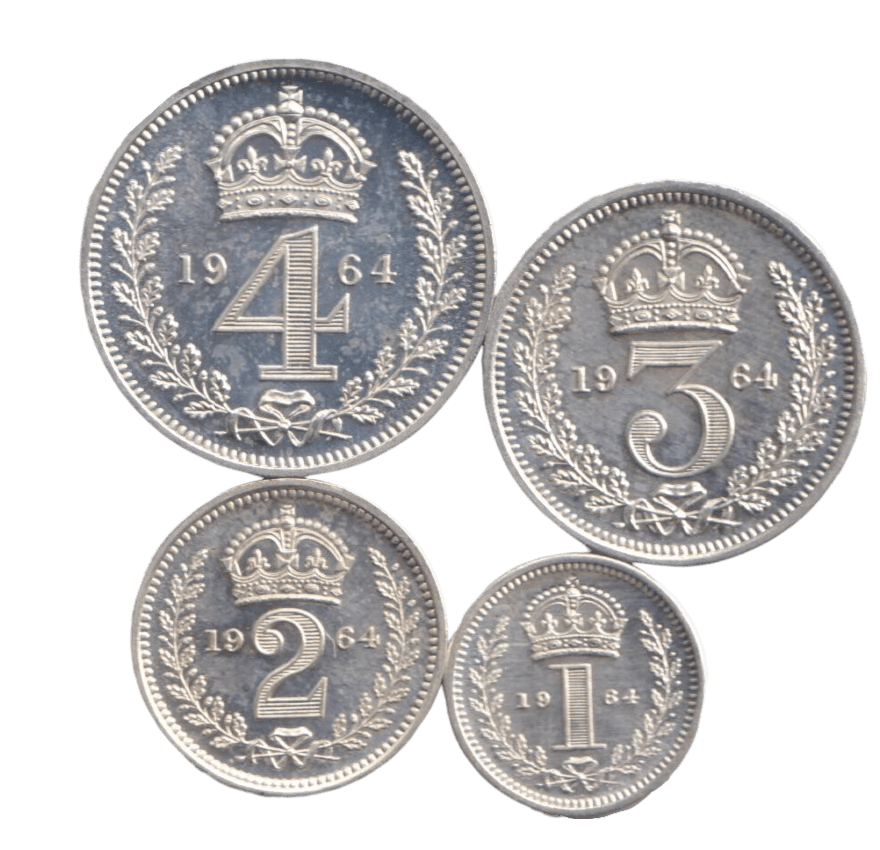 1964 MAUNDY SET WESTMINSTER ABBEY ELIZABETH II - Maundy Set - Cambridgeshire Coins