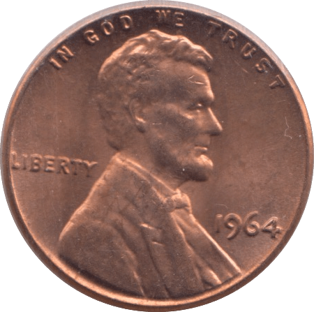 1964 ONE CENT USA - WORLD COINS - Cambridgeshire Coins