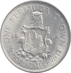 1964 ONE CROWN BERMUDA - WORLD COINS - Cambridgeshire Coins