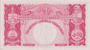 1964 ONE DOLLAR EASTERN CARIBBEAN BANKNOTE REF-1789 - WORLD BANKNOTES - Cambridgeshire Coins