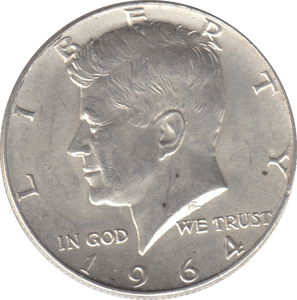 1964 SILVER 1/2 DOLLAR USA - WORLD COINS - Cambridgeshire Coins