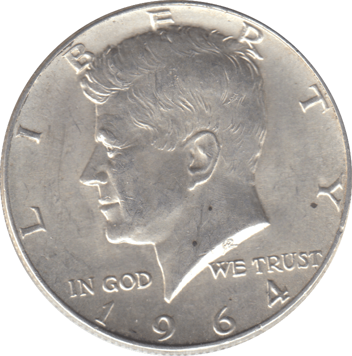 1964 SILVER 1/2 DOLLAR USA - WORLD COINS - Cambridgeshire Coins