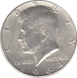 1964 SILVER 1/2 DOLLAR USA - WORLD COINS - Cambridgeshire Coins