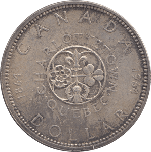 1964 SILVER CANADIAN $1 - SILVER WORLD COINS - Cambridgeshire Coins
