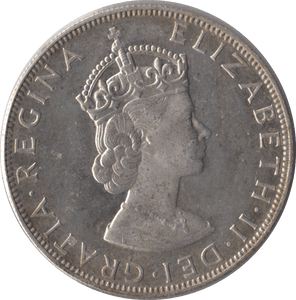 1964 SILVER CROWN BERMUDA - SILVER WORLD COINS - Cambridgeshire Coins