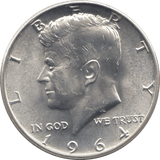 1964 SILVER HALF DOLLAR USA - SILVER WORLD COINS - Cambridgeshire Coins