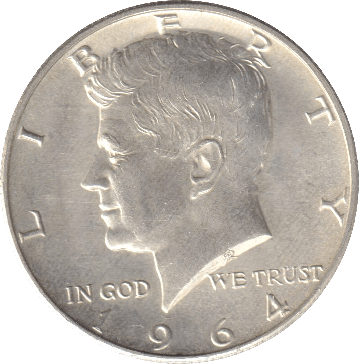 1964 SILVER HALF DOLLAR USA - SILVER WORLD COINS - Cambridgeshire Coins
