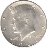 1964 SILVER HALF DOLLAR USA - SILVER WORLD COINS - Cambridgeshire Coins
