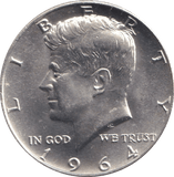 1964 SILVER HALF DOLLAR USA - SILVER WORLD COINS - Cambridgeshire Coins