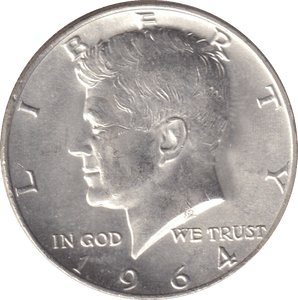 1964 SILVER HALF DOLLAR USA - SILVER WORLD COINS - Cambridgeshire Coins