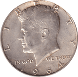 1964 SILVER HALF DOLLAR USA - SILVER WORLD COINS - Cambridgeshire Coins