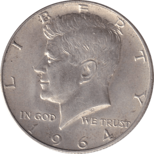 1964 SILVER HALF DOLLAR USA - SILVER WORLD COINS - Cambridgeshire Coins