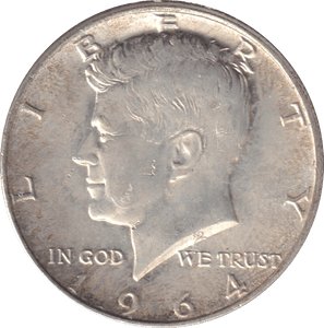 1964 SILVER HALF DOLLAR USA - SILVER WORLD COINS - Cambridgeshire Coins