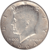 1964 SILVER HALF DOLLAR USA - SILVER WORLD COINS - Cambridgeshire Coins