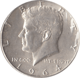 1964 SILVER HALF DOLLAR USA - SILVER WORLD COINS - Cambridgeshire Coins