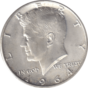 1964 SILVER HALF DOLLAR USA - SILVER WORLD COINS - Cambridgeshire Coins