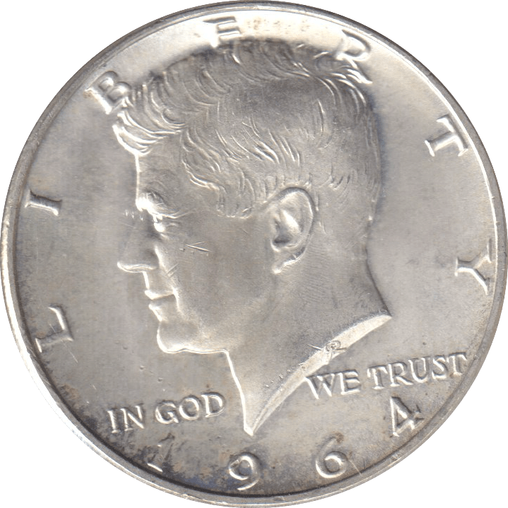 1964 SILVER HALF DOLLAR USA - SILVER WORLD COINS - Cambridgeshire Coins
