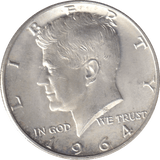 1964 SILVER HALF DOLLAR USA - SILVER WORLD COINS - Cambridgeshire Coins